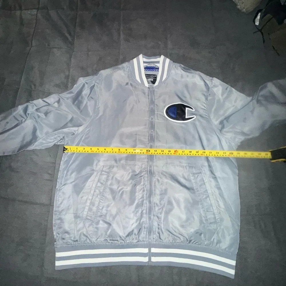 Champion Men's Silver Varsity Lightweight Jacket size XL - Picture 6 of 10